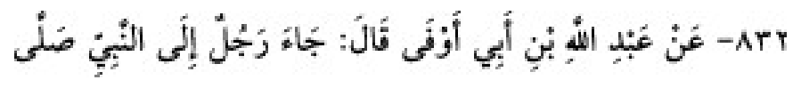 Texto árabe del hadiz de Sunan Abū Dāwūd