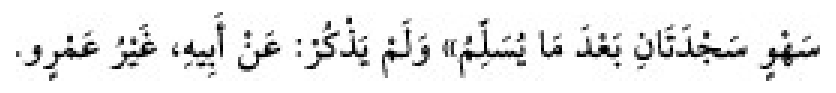 Texto árabe del hadiz de Sunan Abū Dāwūd