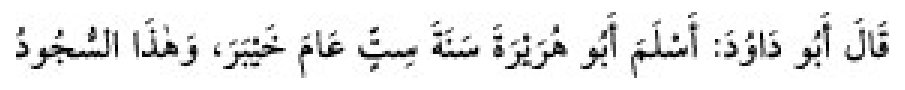 Texto árabe del hadiz de Sunan Abu Dawud