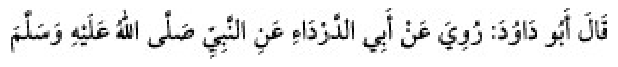 Texto árabe del hadiz de Sunan Abū Dāwūd