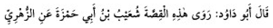 Texto árabe del hadiz de Sunan Abū Dāwūd