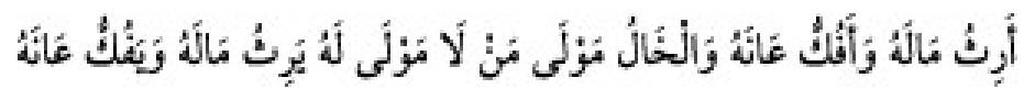 Texto árabe del hadiz de Sunan Abu Dawud