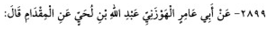 Texto árabe del hadiz de Sunan Abu Dawud