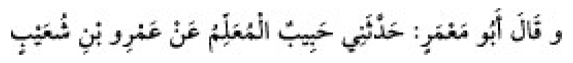 Texto árabe del hadiz de Sunan Abū Dāwūd